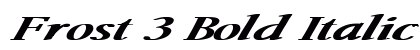 Frost 3 Bold Italic preview