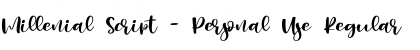 Download Millenial Script - Personal Use Font Download Millenial Script - Personal Use Font