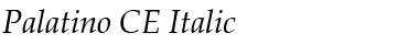 Palatino CE Italic Font Palatino CE Italic Font