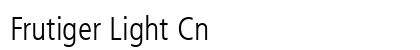 Frutiger Light Cn Preview