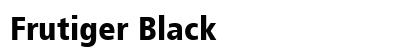 Frutiger Black Preview