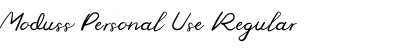 Download Moduss Personal Use Font