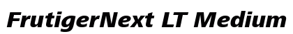 FrutigerNext LT Medium Bold Italic preview