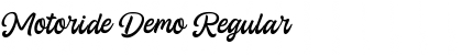 Motoride Demo Font