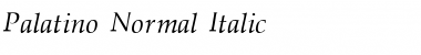 Palatino Normal-Italic Font