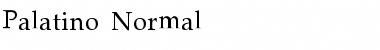 Palatino Normal Font Palatino Normal Font