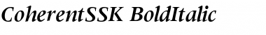 CoherentSSK BoldItalic Font