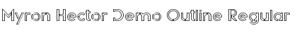 Myron Hector Demo Outline Font