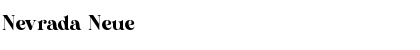Nevrada Neue Font