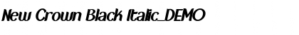 New Crown Black Italic_DEMO Font