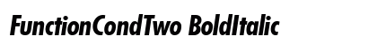 FunctionCondTwo BoldItalic Preview