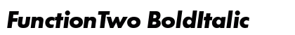FunctionTwo BoldItalic Preview