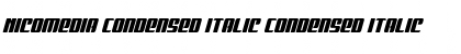 Nicomedia Condensed Italic Font