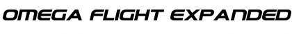 Download Omega Flight Expanded Italic Font