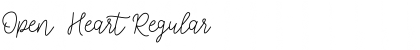 Open  Heart Font
