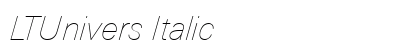 LTUnivers Italic Preview