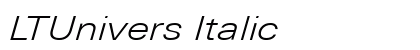 LTUnivers Italic Preview
