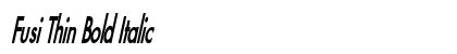 Fusi Thin Bold Italic Preview
