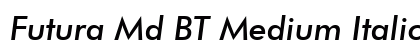 Futura Md BT Medium Italic Preview