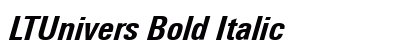 LTUnivers Bold Italic Preview