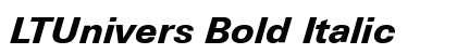 LTUnivers Bold Italic Preview