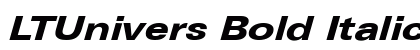 LTUnivers Bold Italic Preview