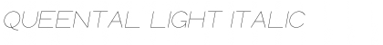 Queental Light Italic Font