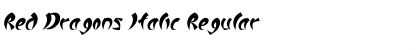 Red Dragons Italic Regular Font
