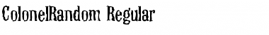 ColonelRandom Regular Font