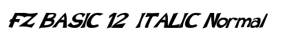 FZ BASIC 12  ITALIC Normal preview