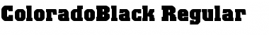 ColoradoBlack Regular Font