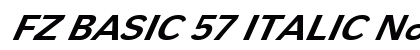 FZ BASIC 57 ITALIC Normal preview