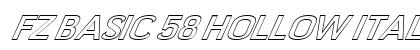 FZ BASIC 58 HOLLOW ITALIC Normal preview