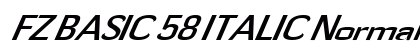 FZ BASIC 58 ITALIC Normal preview