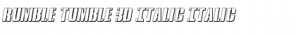 Download Rumble Tumble 3D Italic Font