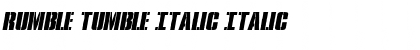 Download Rumble Tumble Italic Font