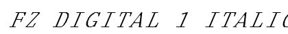 FZ DIGITAL 1 ITALIC Normal preview