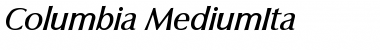 Columbia-MediumIta Font