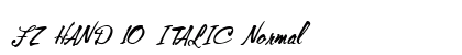 FZ HAND 10 ITALIC Normal preview