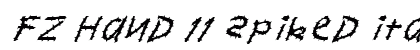 FZ HAND 11 SPIKED ITALIC Normal preview