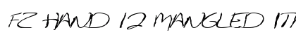 FZ HAND 12 MANGLED ITALIC Normal preview
