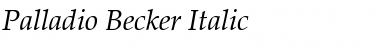 Palladio Becker Italic Font