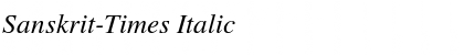 Sanskrit-Times Italic Font