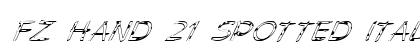 FZ HAND 21 SPOTTED ITALIC Normal preview