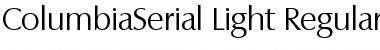 ColumbiaSerial-Light Font