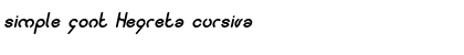 simple font Negreta cursiva Font
