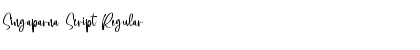 Singaparna Script Regular Font