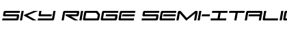 Sky Ridge Semi-Italic Font