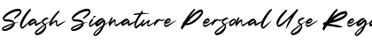Slash Signature Personal Use Font