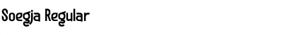 Soegja Regular Font